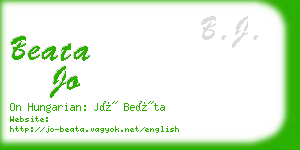 beata jo business card